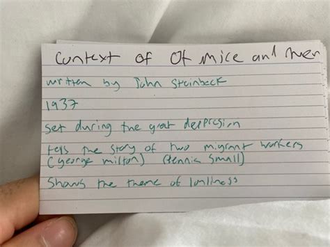 Of Mice and Men Quotes Flashcards .